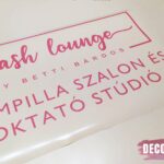 Szépségszalon kozmetika szempilla műkörmös fodrászat dekoráció kirakat