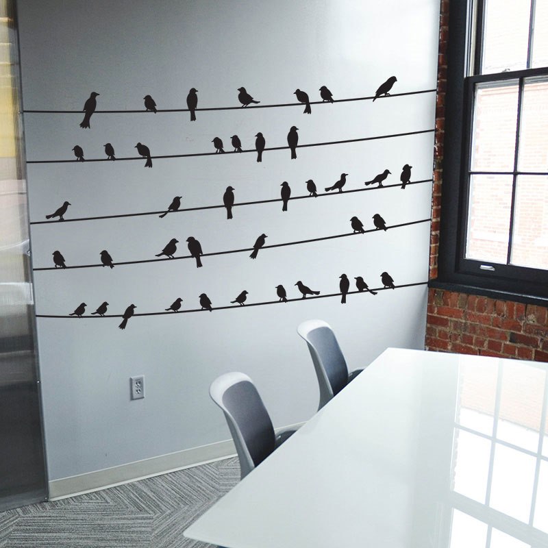 Madarak dróton olcsó falmatrica faltetoválás gyerekszoba dekoráció