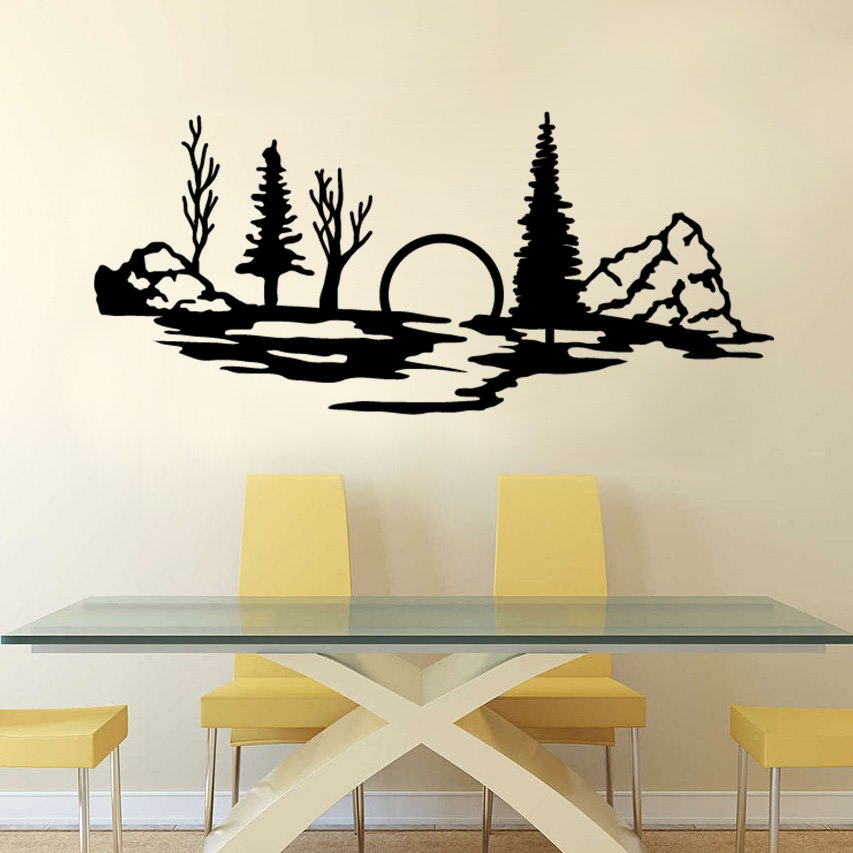 Falmatrica faltetoválás fali matrica modern nappali tájkép olcsó házilag táj