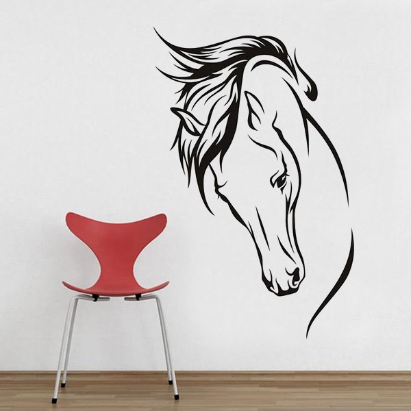 Lovas ajándék tárgy ló fej falmatrica faltetoválás gyerekszoba dekoráció