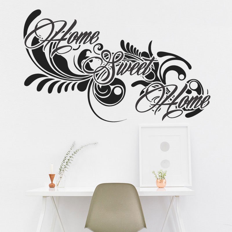 Home sweet home feliratos idézet olcsó falmatrica dekoráció faltetoválás