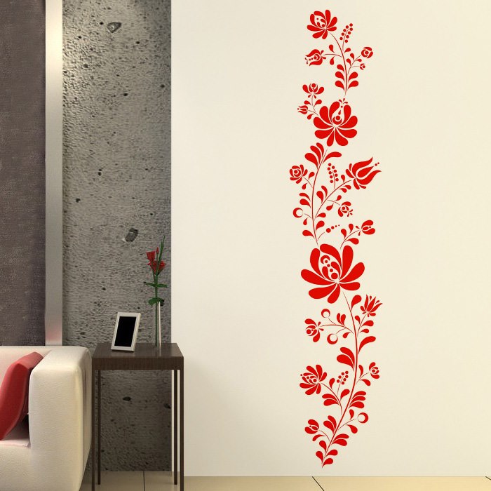 Magyar népmesék népi motívum kalocsai minta falmatrica faltetoválás