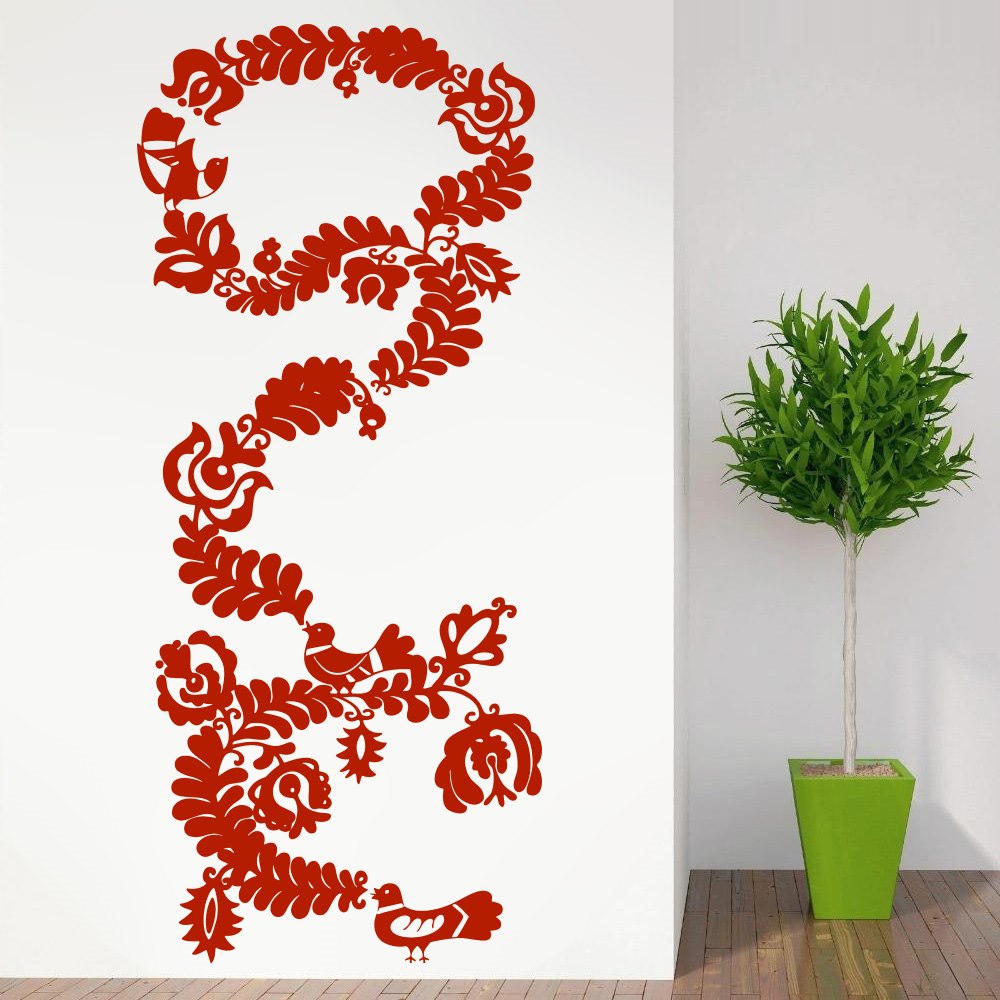 Magyar népmesék népi motívum kalocsai minta faltetoválás falmatrica