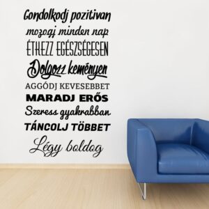 Motivációs idézet falmatrica dekoráció M806