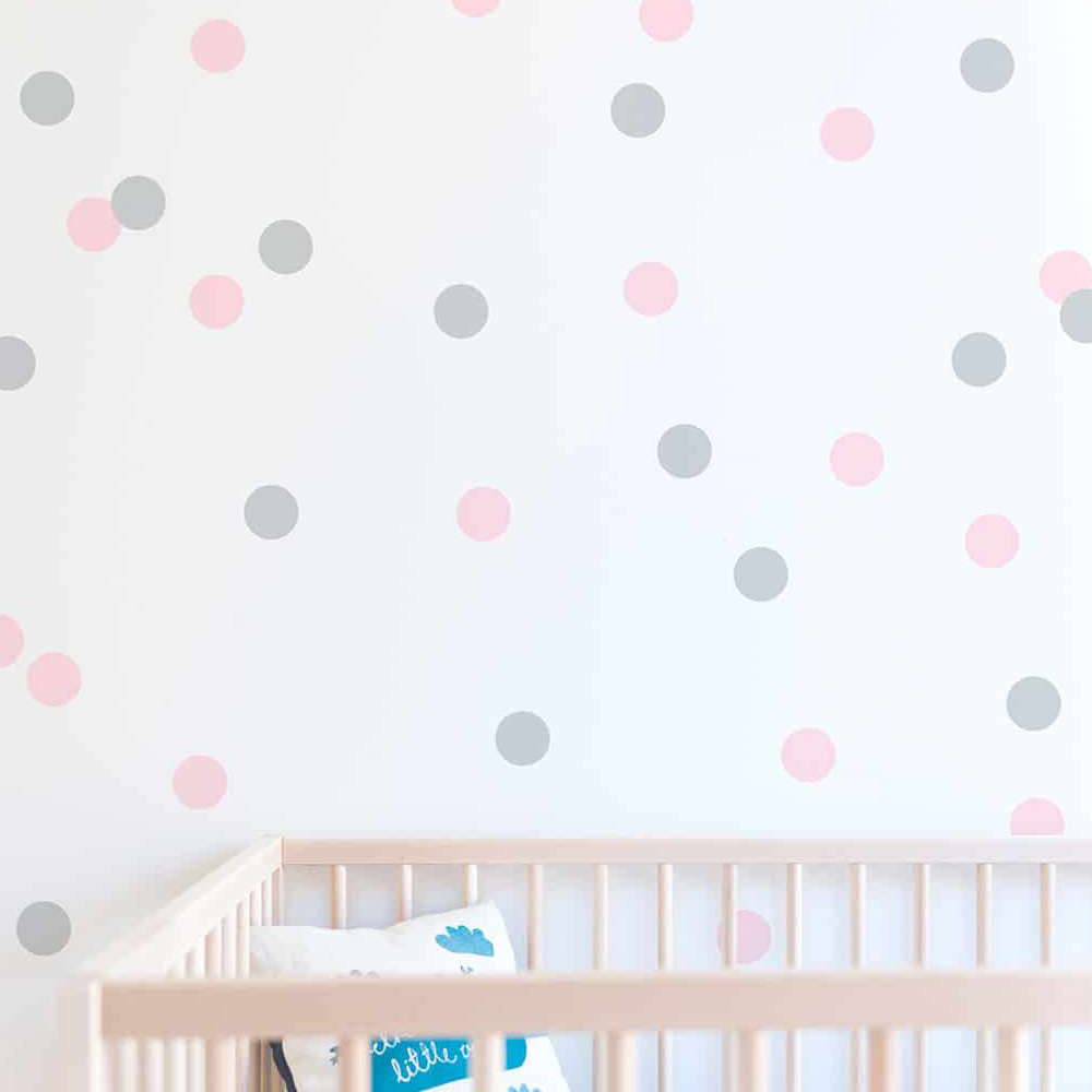 Színes pöttyök pettyes pöttyös gyerek falmatrica matrica falra faldekor