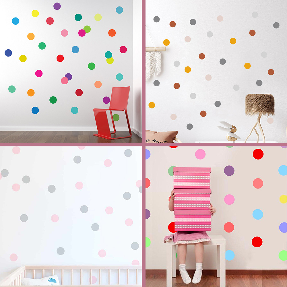 Színes pöttyök pettyes pöttyös gyerek falmatrica matrica falra faldekor