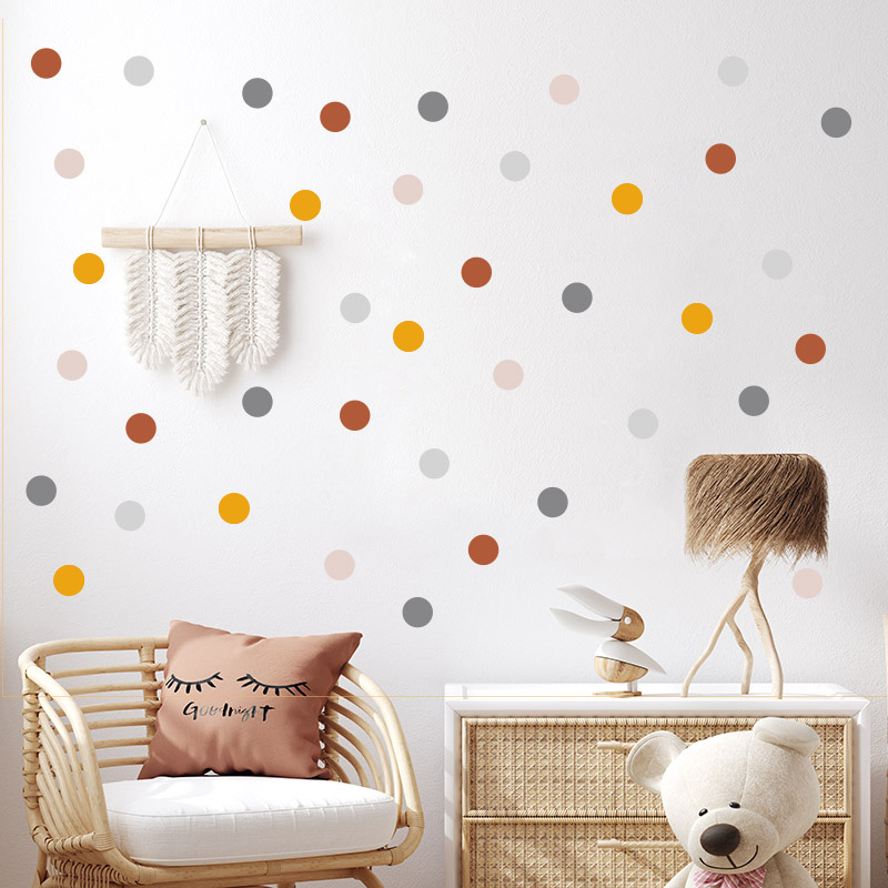 Színes pöttyök pettyes pöttyös gyerek falmatrica matrica falra faldekor