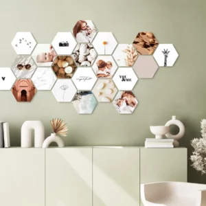 M950 Hatszögletű fotó tábla (23×20 cm) hexagon formában saját fotóval